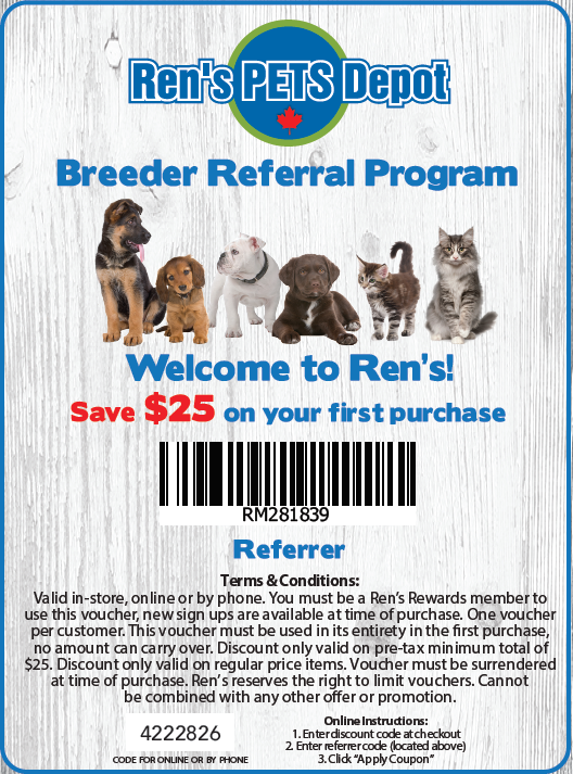 Coupon for Ren's Pet Store